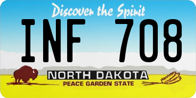 ND license plate INF708