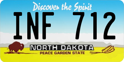 ND license plate INF712