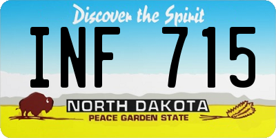 ND license plate INF715
