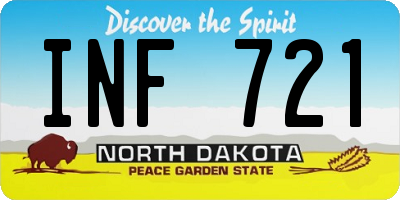 ND license plate INF721
