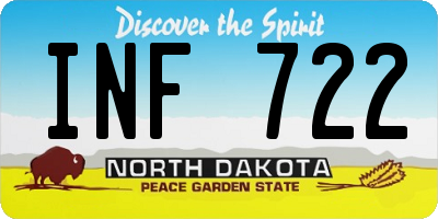 ND license plate INF722