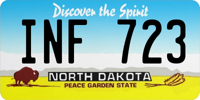 ND license plate INF723