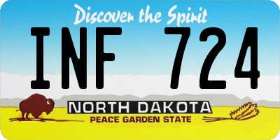 ND license plate INF724