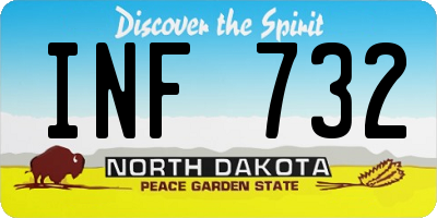 ND license plate INF732