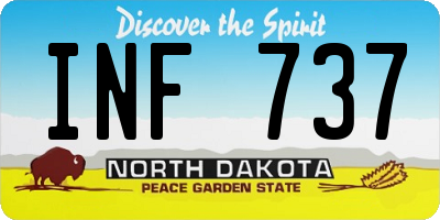 ND license plate INF737