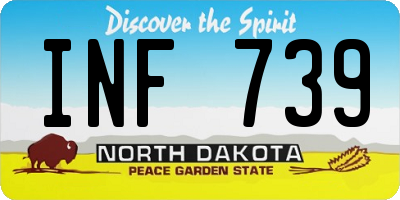 ND license plate INF739