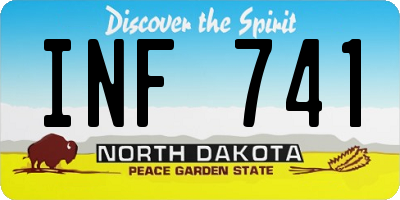 ND license plate INF741