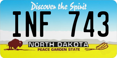 ND license plate INF743