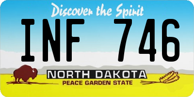 ND license plate INF746