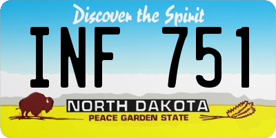 ND license plate INF751