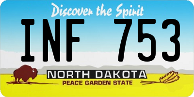 ND license plate INF753