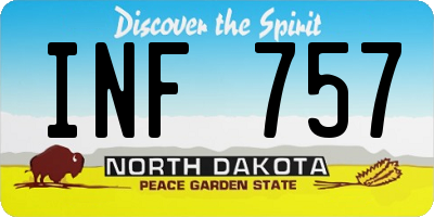 ND license plate INF757