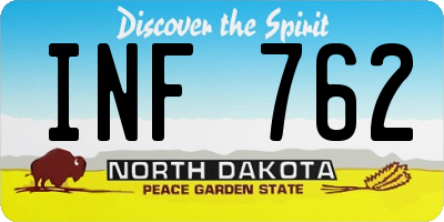 ND license plate INF762