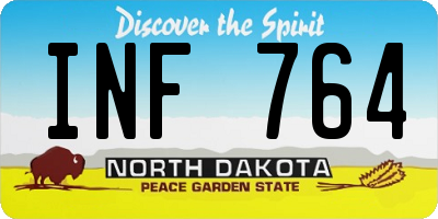 ND license plate INF764