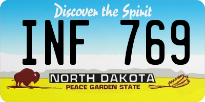 ND license plate INF769