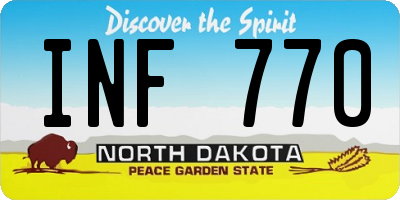 ND license plate INF770