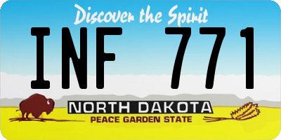 ND license plate INF771