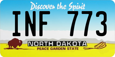 ND license plate INF773