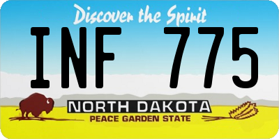 ND license plate INF775