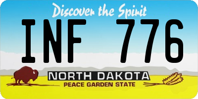 ND license plate INF776