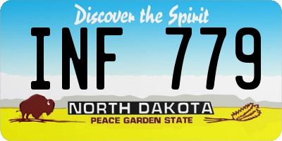 ND license plate INF779