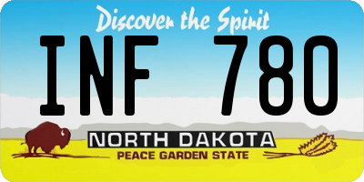 ND license plate INF780