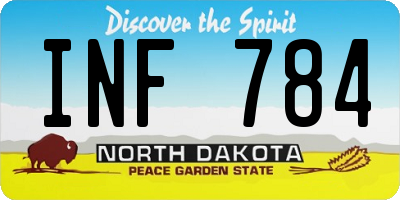 ND license plate INF784