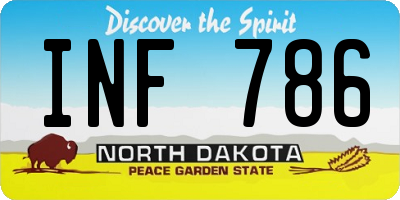 ND license plate INF786