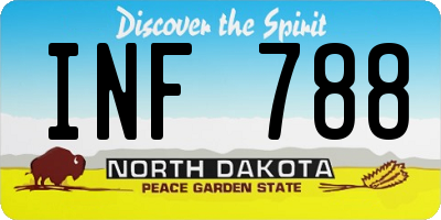 ND license plate INF788