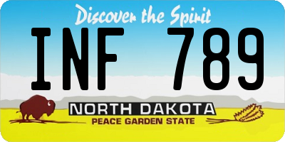 ND license plate INF789