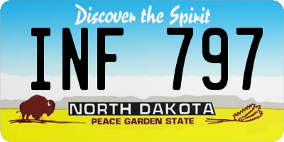 ND license plate INF797