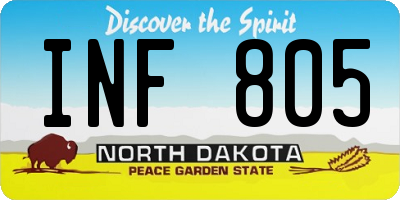 ND license plate INF805