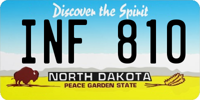 ND license plate INF810