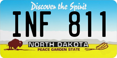 ND license plate INF811