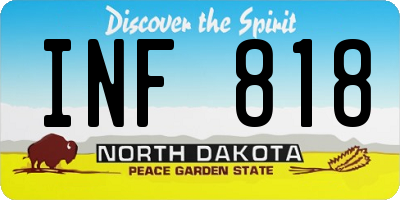 ND license plate INF818