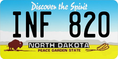 ND license plate INF820