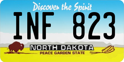 ND license plate INF823