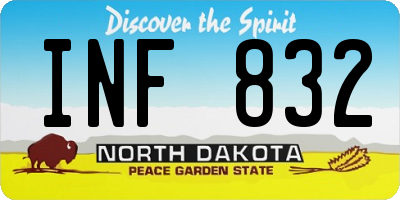 ND license plate INF832