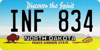 ND license plate INF834