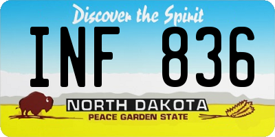 ND license plate INF836