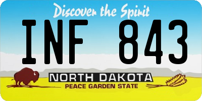ND license plate INF843
