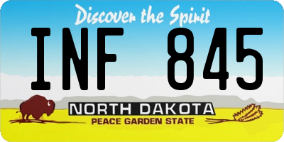 ND license plate INF845