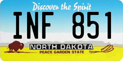 ND license plate INF851