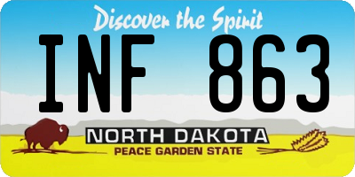 ND license plate INF863