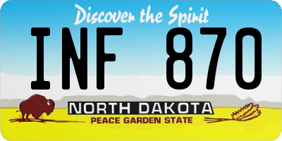 ND license plate INF870