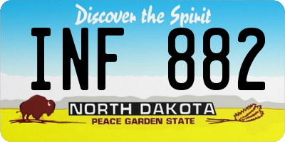 ND license plate INF882