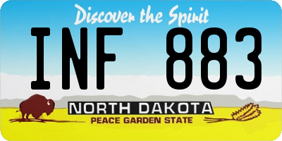 ND license plate INF883