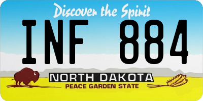 ND license plate INF884