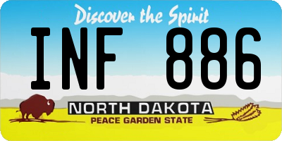 ND license plate INF886