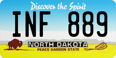 ND license plate INF889